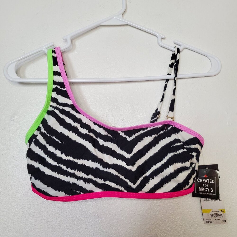 Animal Print Bikini Top Bundle Zebra & Snakeskin Design Womens Size M Brands Cal - Picture 5 of 8